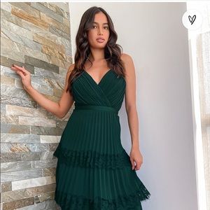 Lulus Emerald Green MIDI Dress